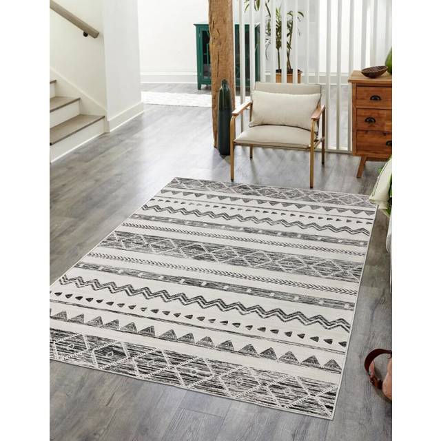 (160cm X 230cm, Aztec) Modern 8mm Thick Anti-Shed Stain-Resistant Rug