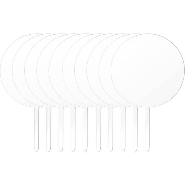 Round Acrylic Cake Toppers Clear Blank Circle DIY Cake Topper Blanks for Custom Wedding and Birthday Party