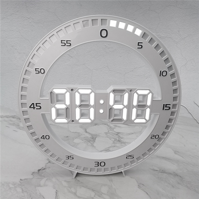 Living Room Wall Clock With Jumping Seconds,White & White