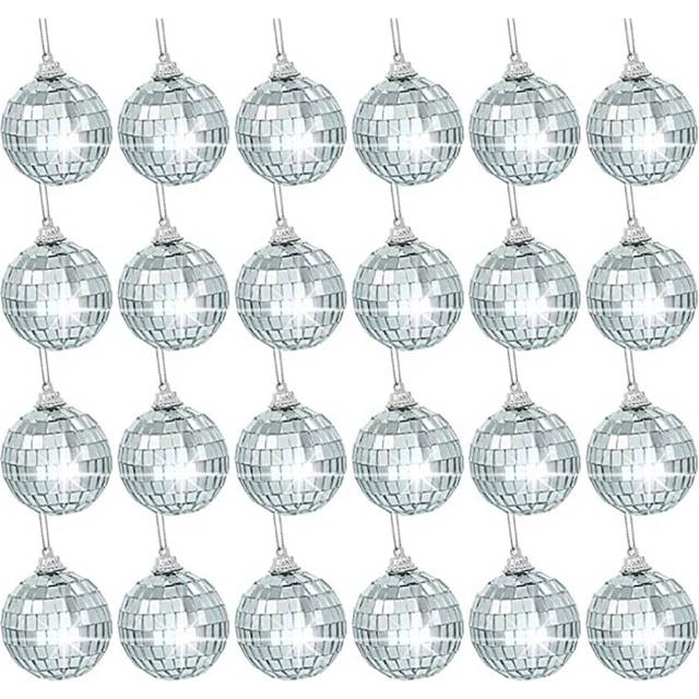 Disco Ball Ornaments Silver Mirror Balls for Christmas Tree