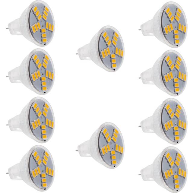 10X 3W MR11 GU4 250LM LED Bulb Lamp 15 5630SMD Warm White Light