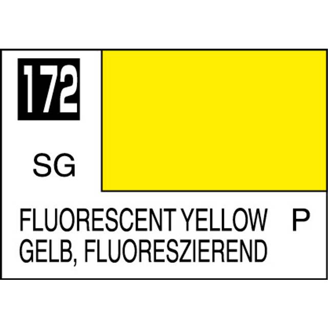 Mr. Hobby Mr. Colour - 172 - Fluorescent Yellow 10ml Acrylic Model Paint
