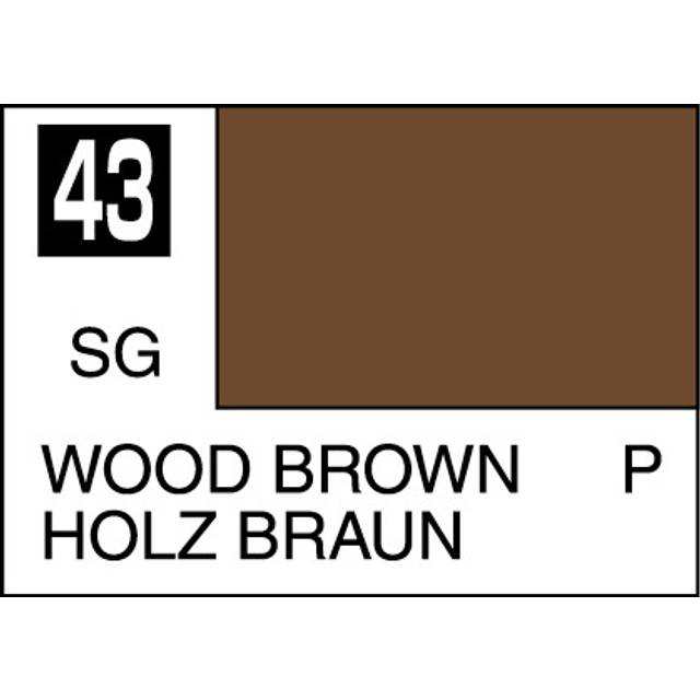Mr. Hobby Mr. Colour - 043 - Wood Brown 10ml Acrylic Model Paint