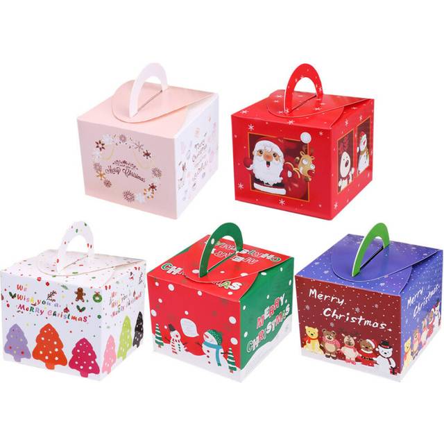 Christmas Apple Holders Gift Boxes Dessert Wrapping Boxes-Mixed Style
