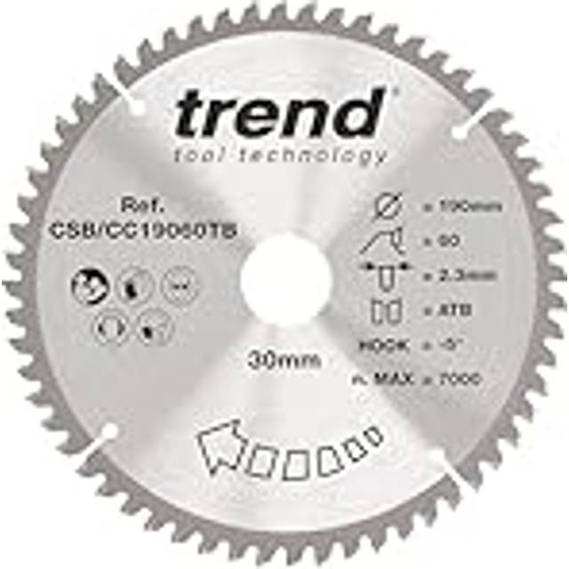 Trend Wood Cordless Mitre Saw Blade 190mm x 30mm x 60T