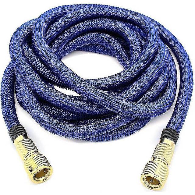 (As show, One size) garden hose, expandable garden water hose flexible retractable hose with metal fittings (5m)