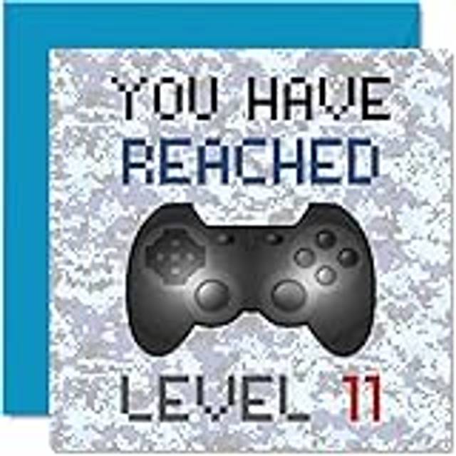 11th Gamer Birthday Card - You Have Reached Level 11 - Boys Birthday C