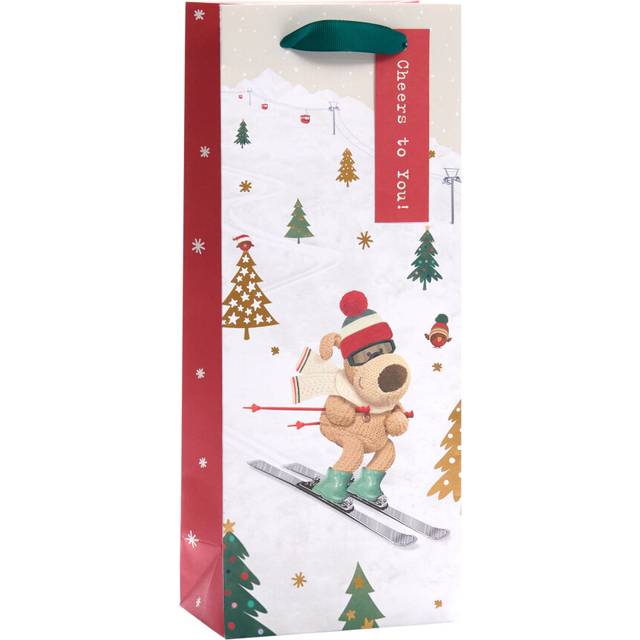 Boofle Christmas Bottle Gift Bag Festive Xmas Gift Wrap Gifting Accessory