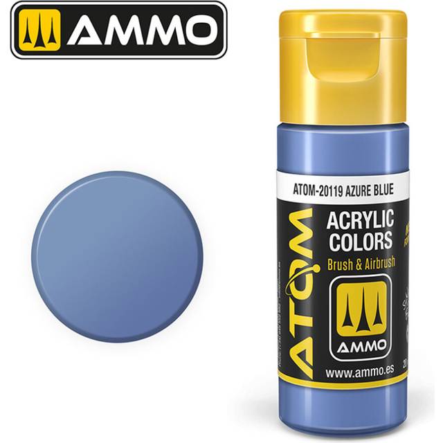 ATOM COLOR Azure Blue 20ml Model Paint Ammo by Mig 20119