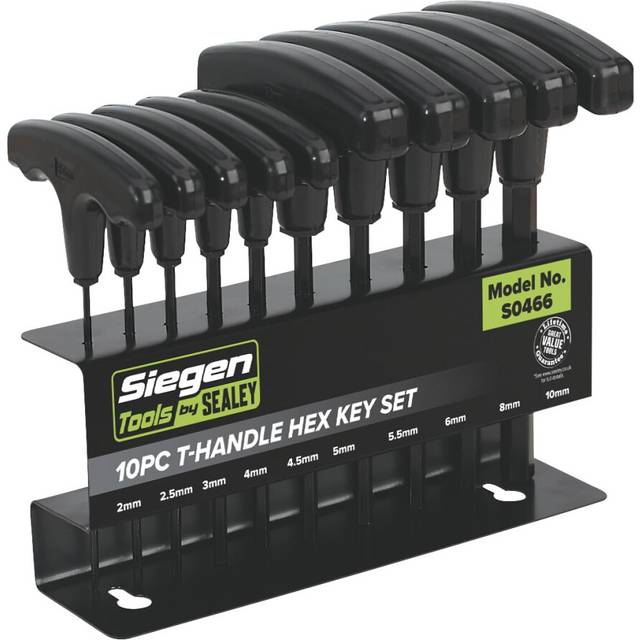 Siegen by Sealey 10pc T-Handle Allen Key Hex Set - S0466