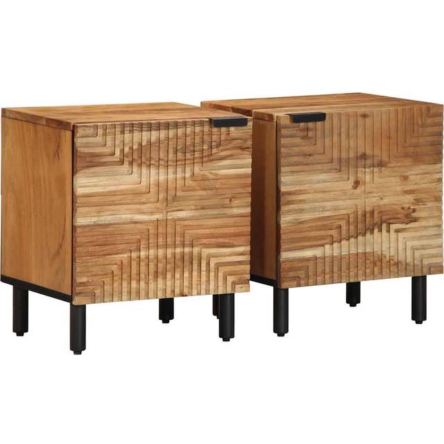 vidaXL Bedside Cabinets 2 pcs 40x33x46 cm Solid Wood Acacia - Brown