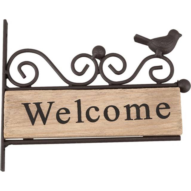 Retro Vintage Plaque Wood Bird Welcome Door Sign for Bar Cafe Shop Wall Mounting Sign