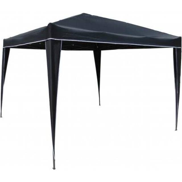 Square Folding Gazebo, Black