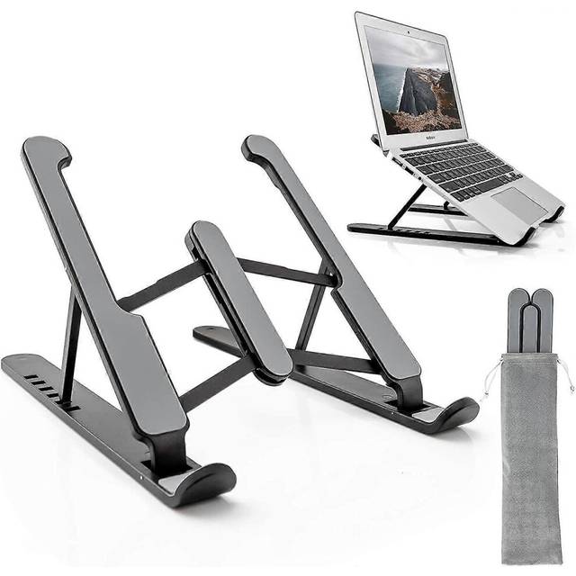(As show, One size) Laptop Stand, Foldable Computer Laptop Stand, Abs 6-stage Angle Adjustable Height Laptop Stand.
