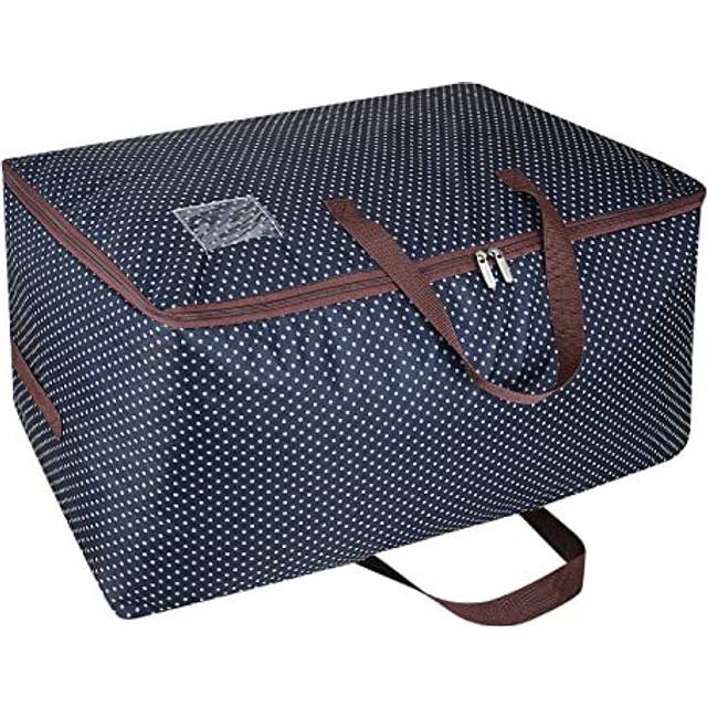 105L Large Underbed Clothes Storage Bag with Zip Moisture proof Blue