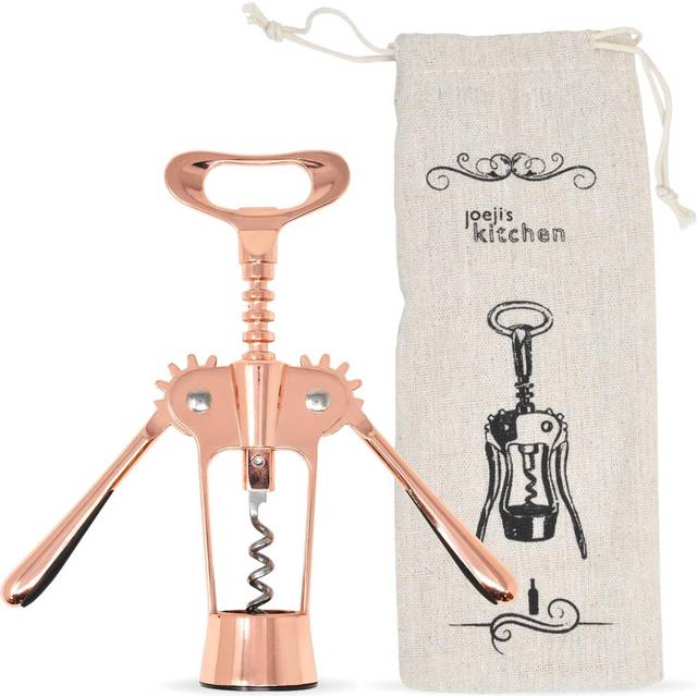 (Gold) Joeji's Kitchen Wine Corkscrew Bottle Opener - Wing Cork Screw
