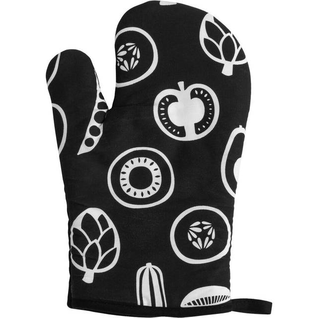 Havard Oven Glove Only - Black;White (30cm L X 19cm W)