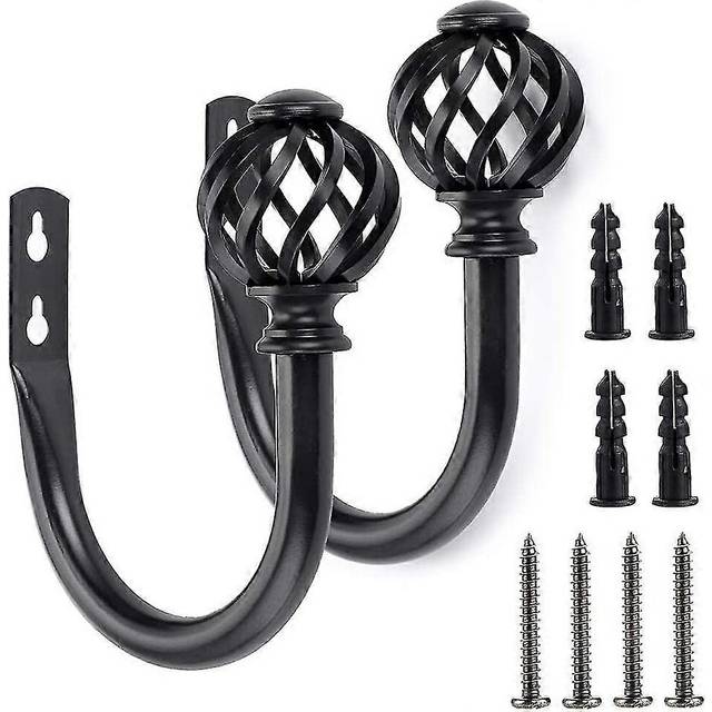 (As show, One size) A Pair Of Nest Modeling Metal Curtain Hooks - Lightweight Decorative Curtain Drapery Tiebacks Holdbacks Metal Hook Decorative Hook