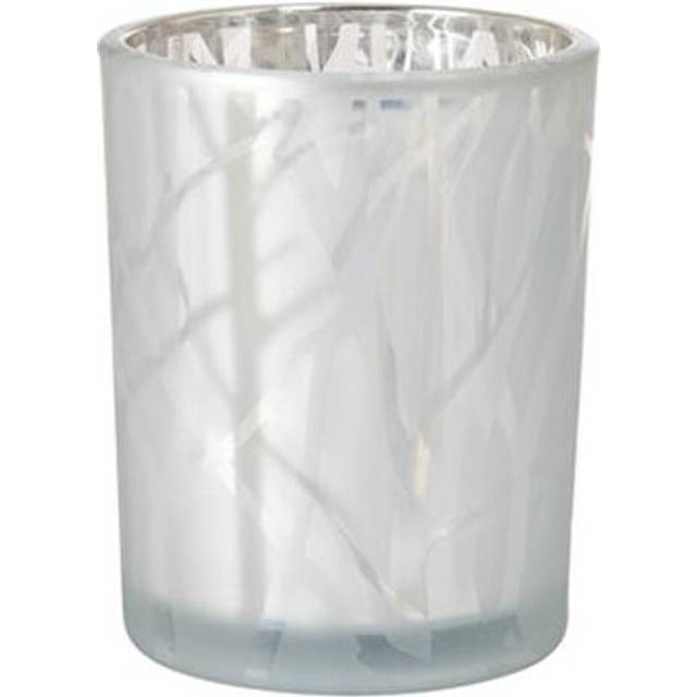 Duni Shimmer White Candleholder Glass 100 x 80mm (Case of 6)