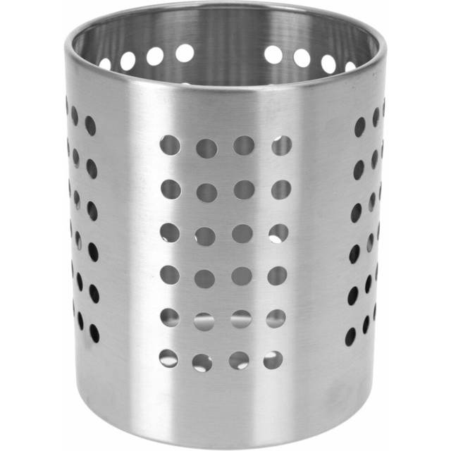 Stainless Steel Kitchen Cutlery Holder Pot | Kitchen Utensil Drying Rack Cutlery Caddy Case | Multi-Purpose Organiser for Silverware - 13cm