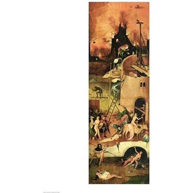 The Haywain Right Wing of The Triptych Depicting Hell C.1500 Poster Print by Hieronymus Bosch - 18 x 24 in.