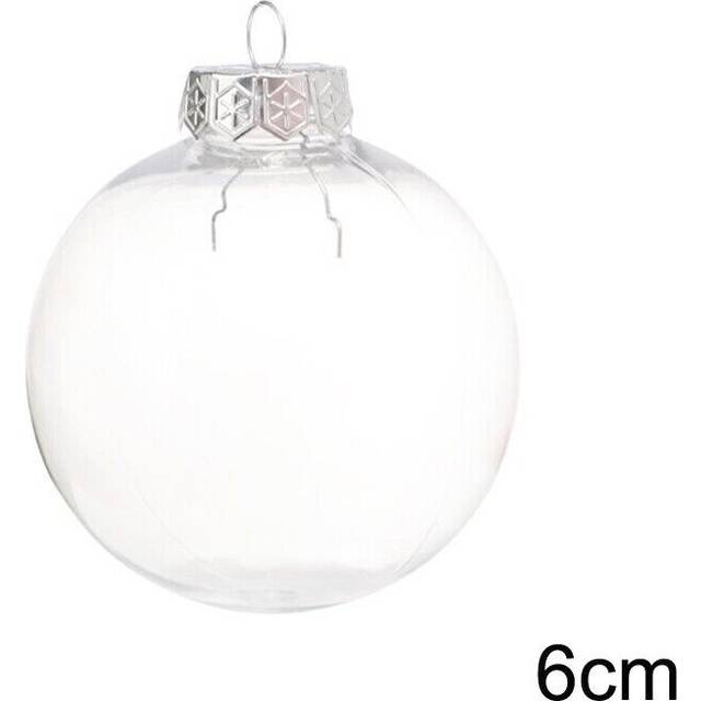 (  6cm,   10PCS) 6/8/10cm Clear Plastic Ball Baubles Sphere Fillable Christmas Tree Hanging Decor