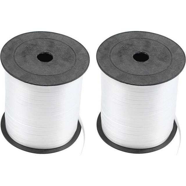 2 Roll Balloon Ribbon 225M 5mm for Wedding Party?White?