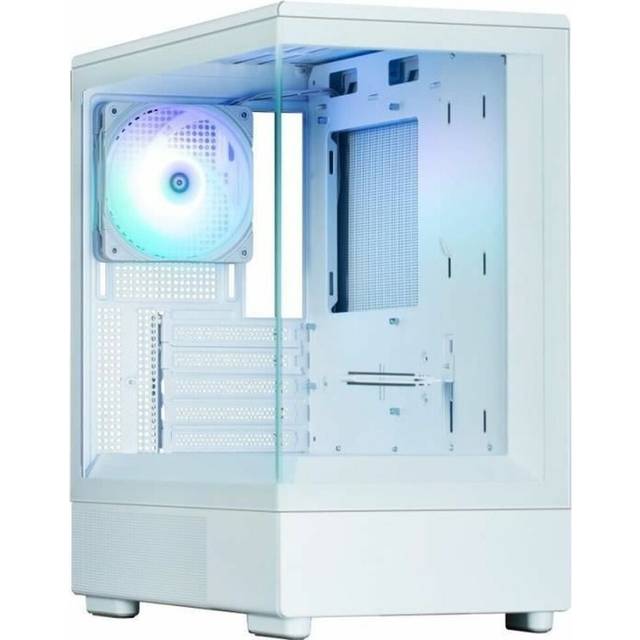 Zalman P10 White, Mini Tower, PC, Vit, micro ATX, Mini-ITX, Plast, Stål, Härdat glas, Multi