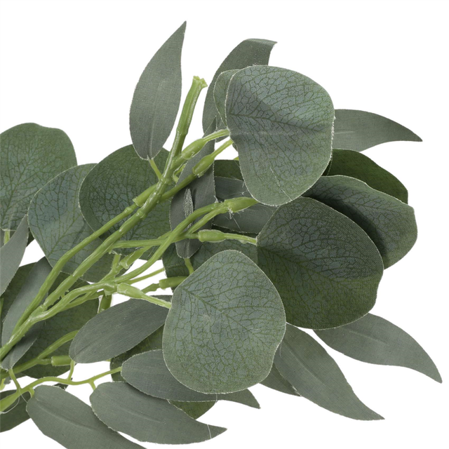 Artificial Eucalyptus Garland with Willow Vines, 2 Packs 6.5 Feet Greenery, Silver Dollar