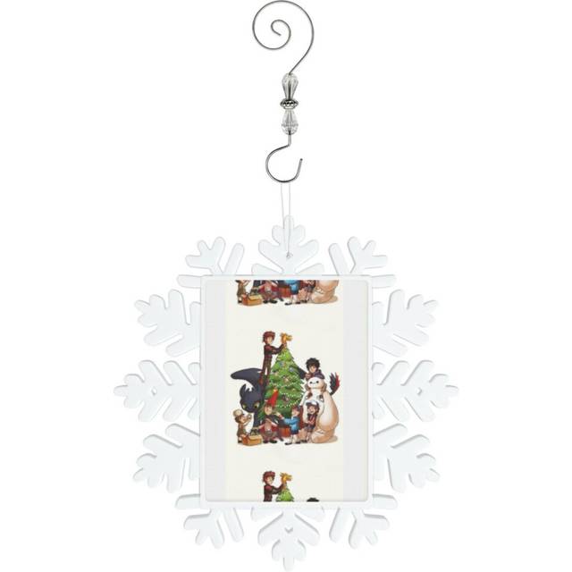 (Merry Christmas How To Train Your Dragon Mash Up=5035) Christmas Ornament Snowflake Tree Decoration Car Hanging Charm Gift with Hook Keepsake for Fri