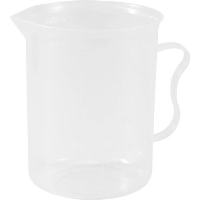 Measuring Jug 250mL Graduated Beaker Clear White Plastic Cup