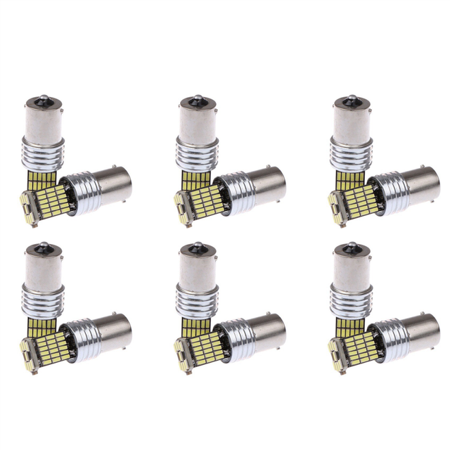 12X 1156LED Canbus 15 SMD BA15S P21W High Power White 6000K Car Brake Tail Light