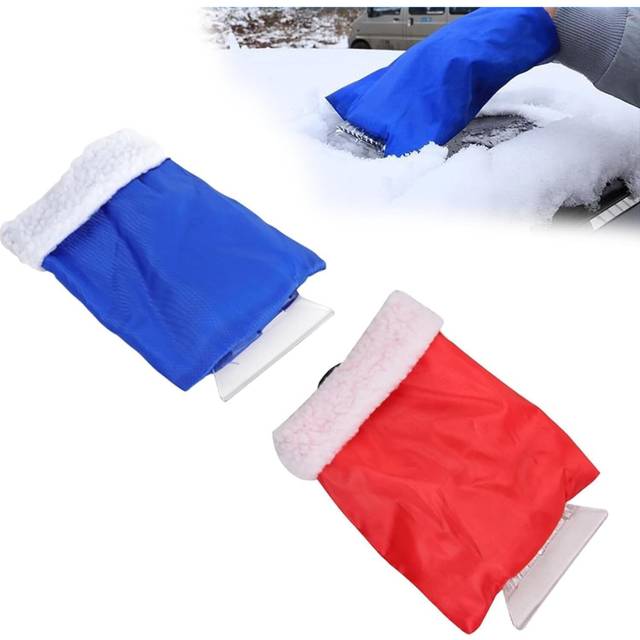 Magic car ice scraper, car windshield ice scraper gloves, windshield ice scraper, car snow scraper with gloves (color: 2 pieces-b)