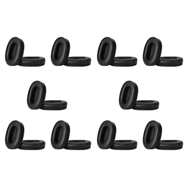 10X Ear Cushions Memory Foam Earpads Cover Replacement Pads for M50X Fits M40X M30X M20 Black