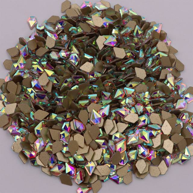 Nail Art Glass Rhinestones Glitter Diamond Crystal Gem 3D Tips DIY Decoration
