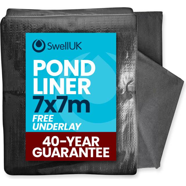 (7x7m) Swell UK 40 Year Guarantee Pond Liner and Underlay