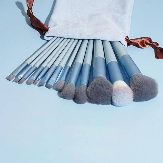 (blue, 13PCS) 13pcs Professional Makeup Brush Set Beauty Powder Super Soft Blush Brush Foundation Concealer Beauty Make Up Brush Cosmetic
