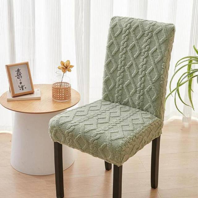 (green, W38-50cm/H45-60cm) Chair Covers For Dining Chairs Velvet Floral Stretch Dining Room Chair Cover Kitchen Parsons Chair Slipcovers