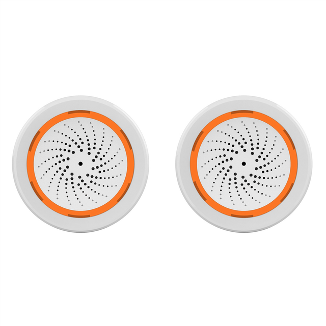 2X Tuya ZigBee Smart Sound and Light Siren Sensor Life Home Security System Gateway Hub Alarm for