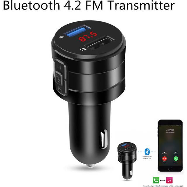 FM Transmitter Bluetooth 4.2 Modulator Handsfree Car Charger 3.1A Dual USB Adapter Car MP3 Player Wireless Audio Receiver