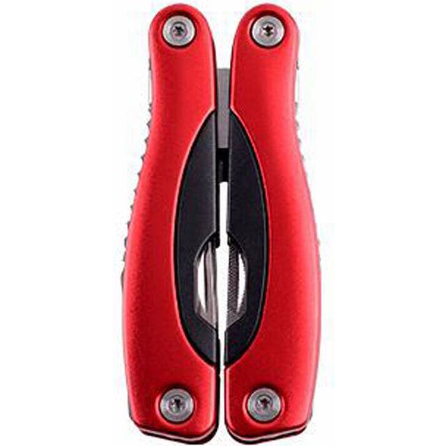 (Red) 9-in-1 Multi-function Folding Plier EDC Bottle Opener Sharp Pocket Multitool Pliers Saw Blade Knife Screwdriver Outdoor Travel