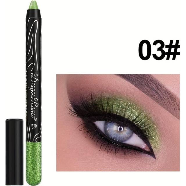 (03) 12-color Eyeshadow Pencil Vibrant Matte Metallic And Shimmery Effects Creamy Waterproof Formula Eyeshadow Stick Long-lasting Smudge-proof Makeup