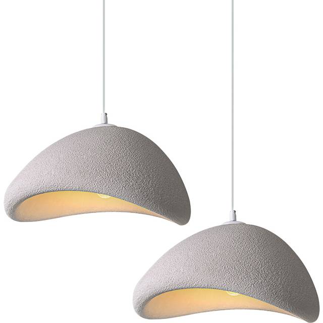 2X Creative Personalized Chandelier 30CM Indoor Ceiling Light E27 Retro Pendant Light Modern Grey Pendant Lights