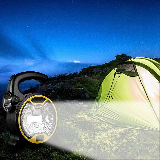 (As show, One size) Multifunctional Led Camping Lantern Portable Outdoor Emergency Lighting Cob Led Spotlight Mini Lantern