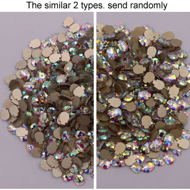 Nail Art Glass Rhinestones Glitter Diamond Crystal Gem 3D Tips DIY Decoration