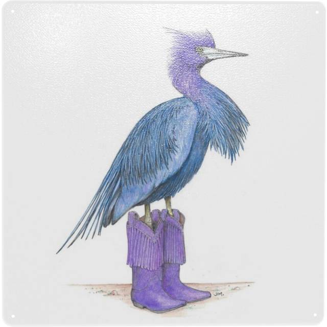 "(Little Blue Heron In Cowgirl Boots=5080) Metal Tin Sign 12x12"" Wall DÃ©cor Cafe Bar Beer Pub Signs Christmas Gift"