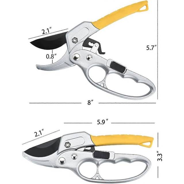 (As show, One size) Garden Clippers, German Pruners, Ratchet Pruning Shears, Work 3 Times Easier, Gardening Tools