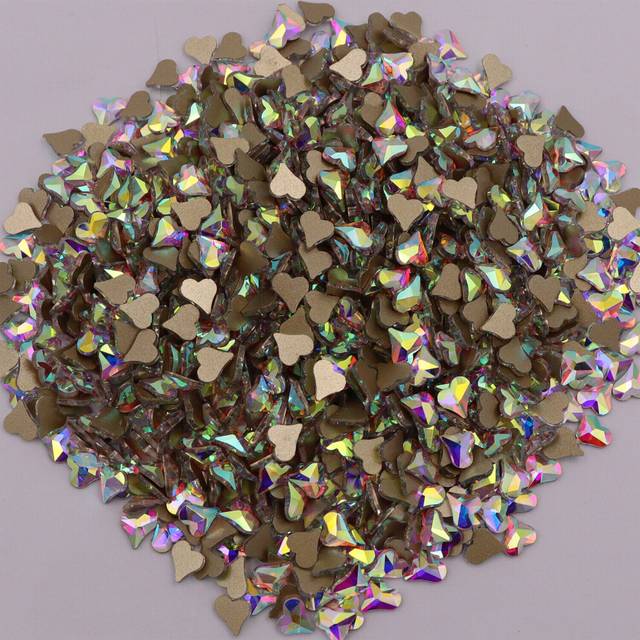 Nail Art Glass Rhinestones Glitter Diamond Crystal Gem 3D Tips DIY Decoration