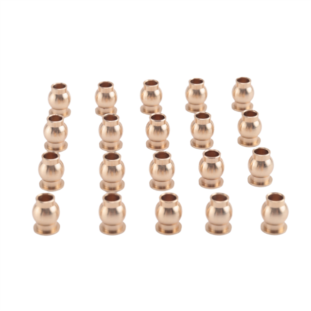20Pcs M3 Link Rod Brass Ball Bearing Ends Joint Bolt Spare Parts for 1/10 1/8 RC Crawler Off-Road Car Accessories
