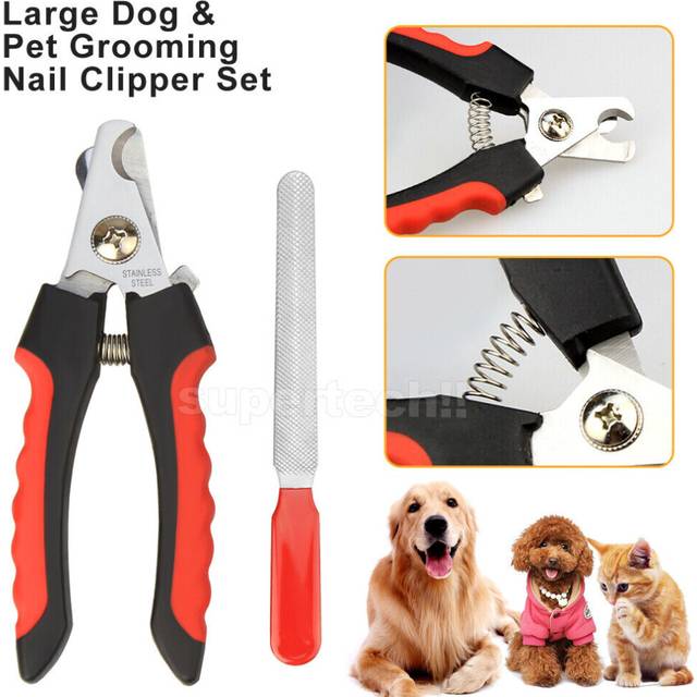 Pet Dog Cat Nail Clippers Professional Toe Trimmer Clipper Grooming Steel Tool